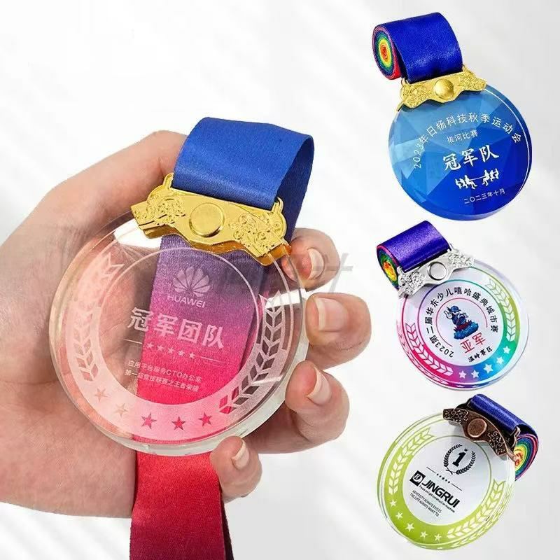 Glass Medal For Sports Competition